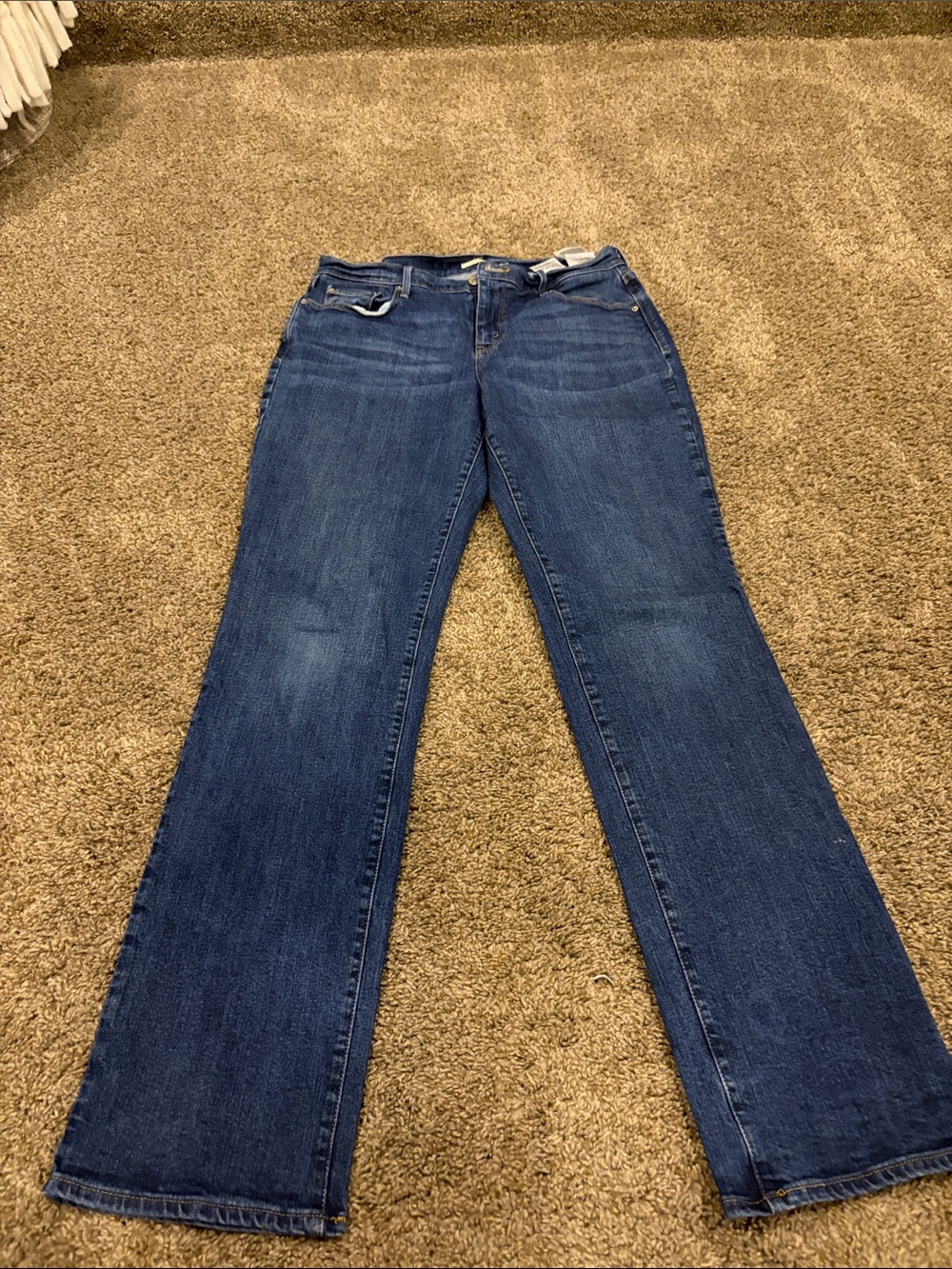 Levi's Women's 505 Straight Leg Dark Blue Jeans